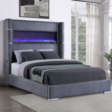 Tisdall Flame Visualizer Bed Grey