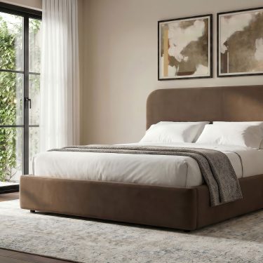 Anders Storage Lift Platform Bed Chocolate