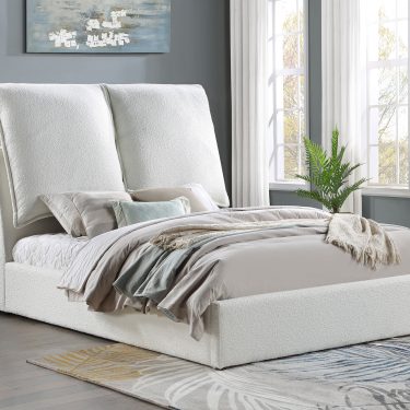 Gwendoline Upholstered Bed White