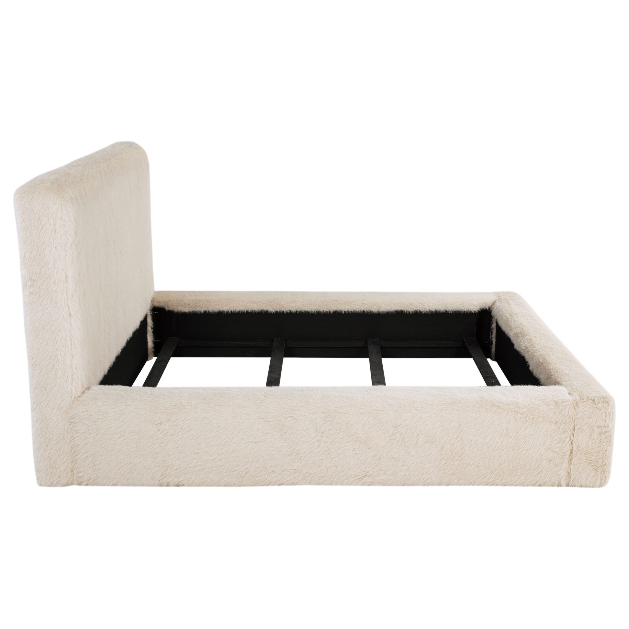 Rebecca Faux Fur Bed Cream - Image 6