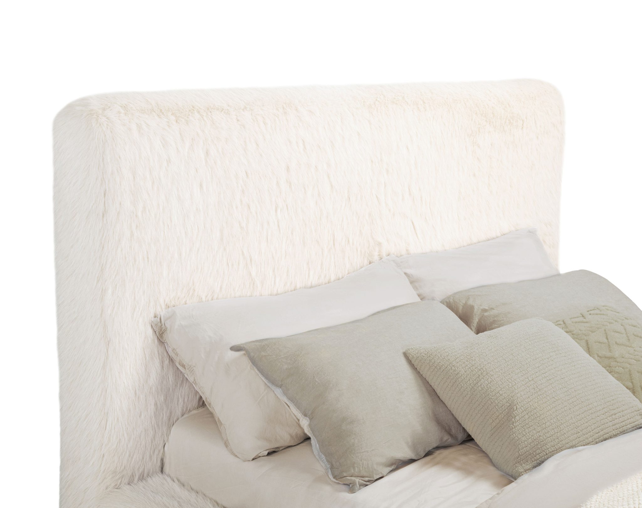 Rebecca Faux Fur Bed Cream - Image 7