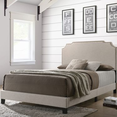 Tamarac Upholstered Bed Beige