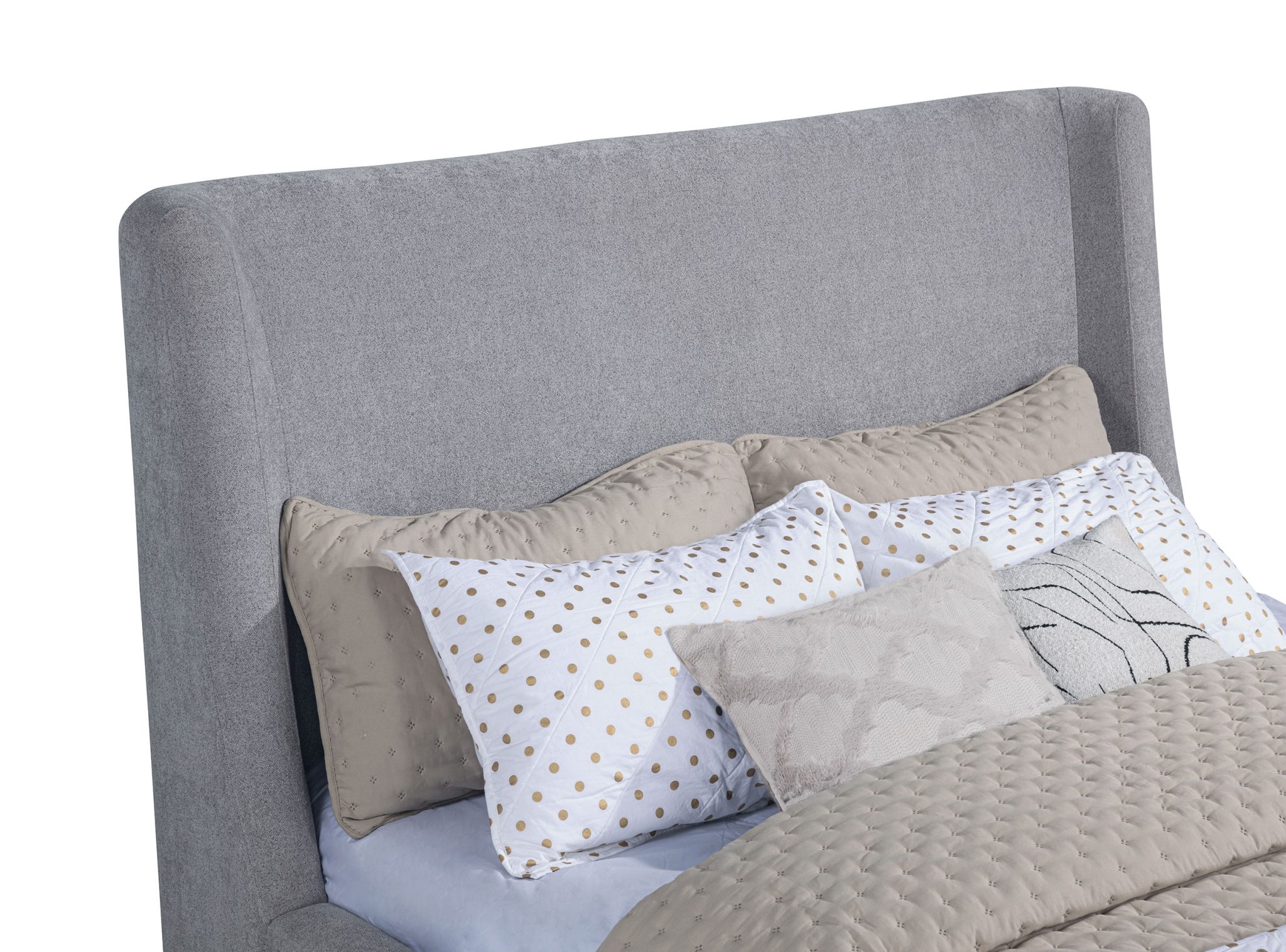 Rennes Wingback Platform Bed Grey - Image 7