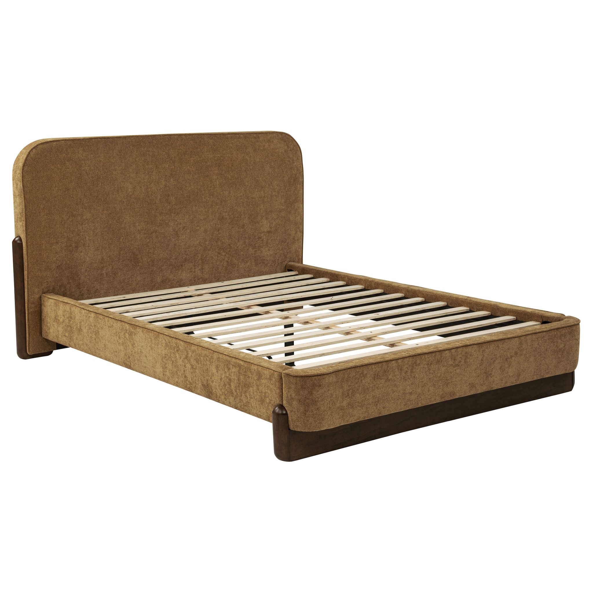 Baldacci Platform Bed Curry and Walnut - Image 2