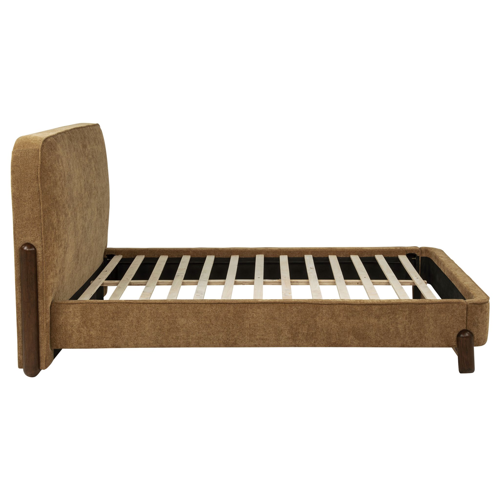 Baldacci Platform Bed Curry and Walnut - Image 6