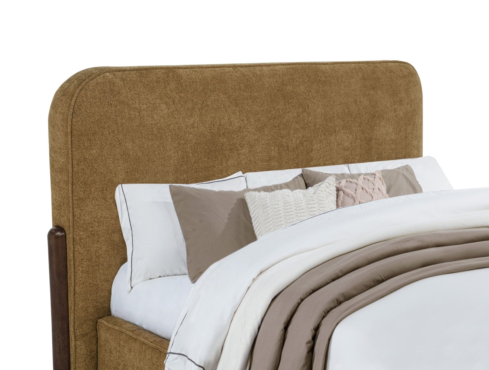 Baldacci Platform Bed Curry and Walnut - Image 7