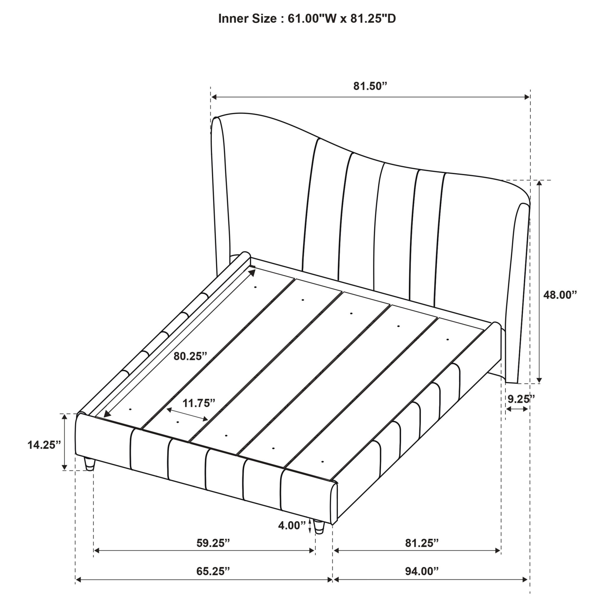 Evelyn Platform Bed Ivory - Image 11