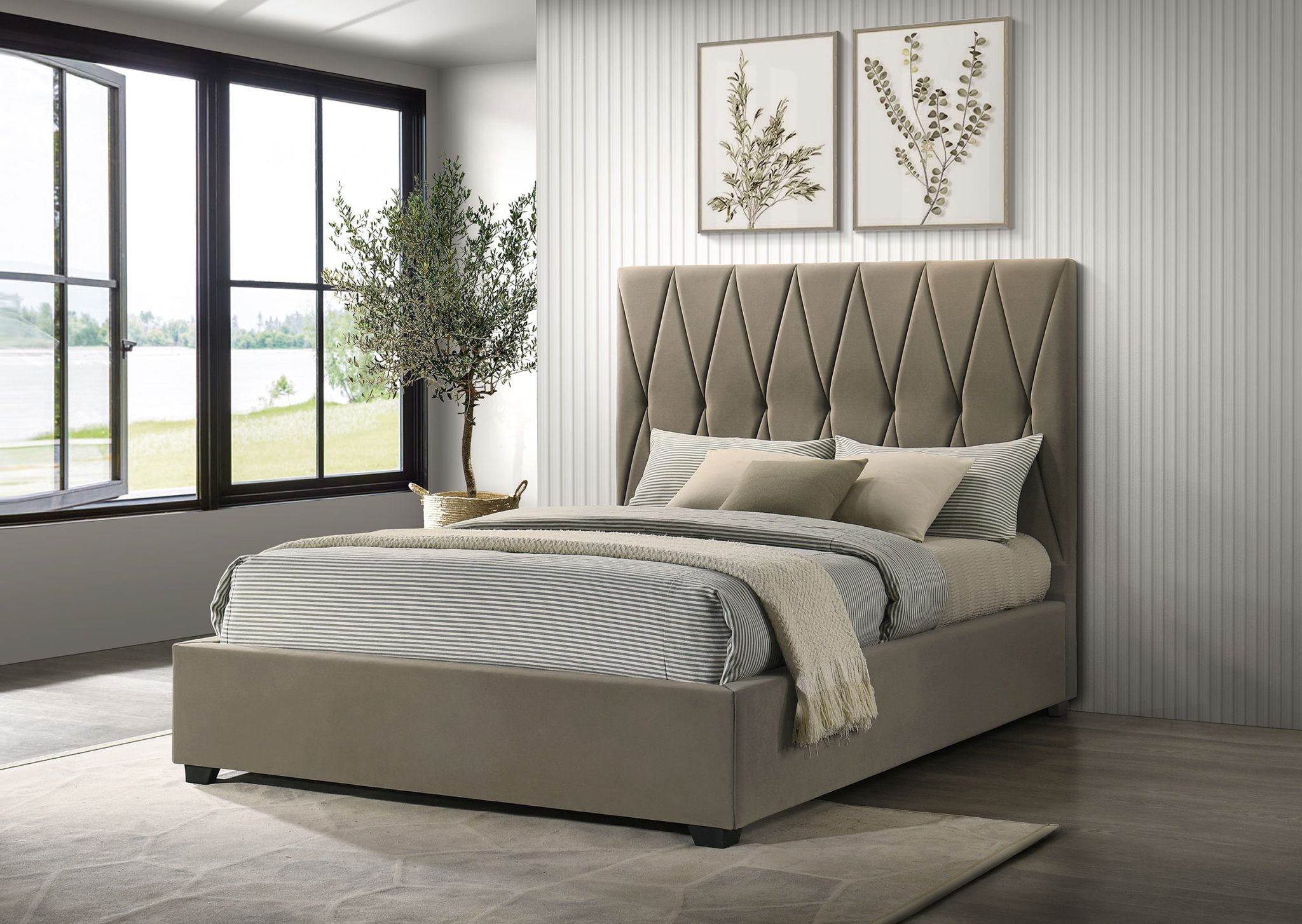 Delsea Platform Bed Light Brown