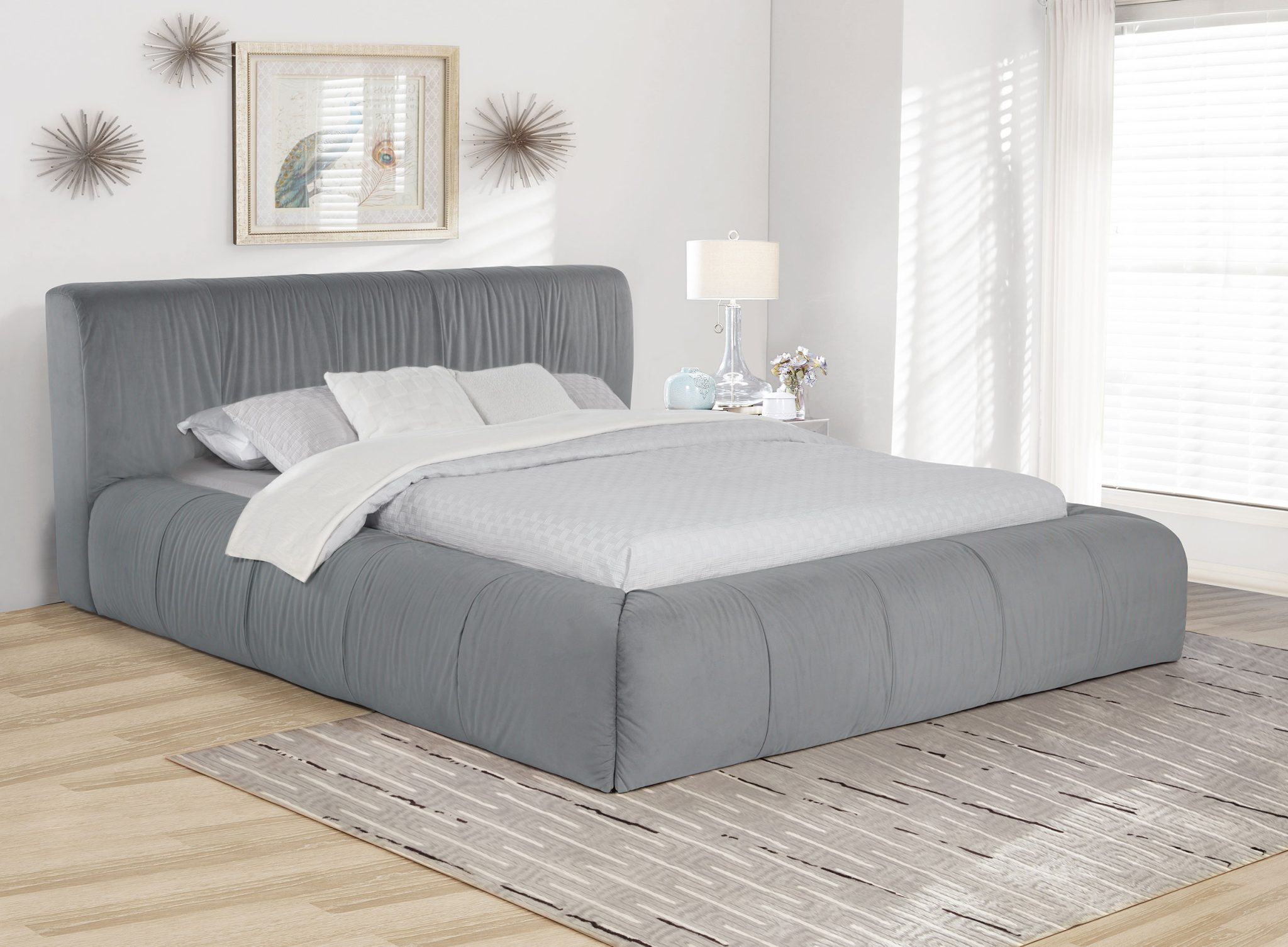 Wilshire Platform Bed Grey