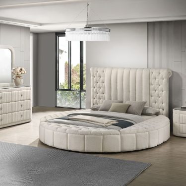 Sonya Upholstered Bedroom Set Ivory