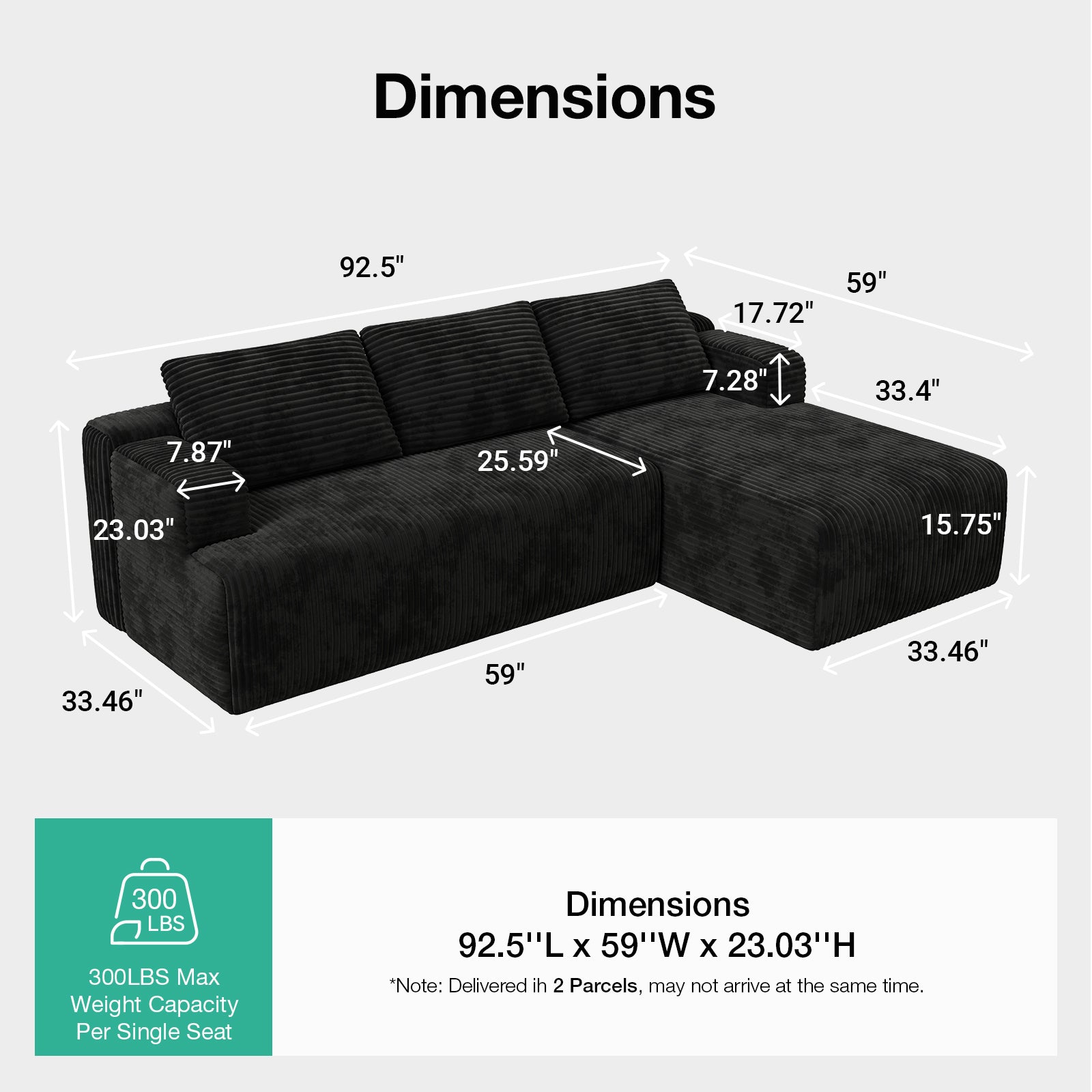 Nest Corduroy Modular Sectional Sofa - Image 2