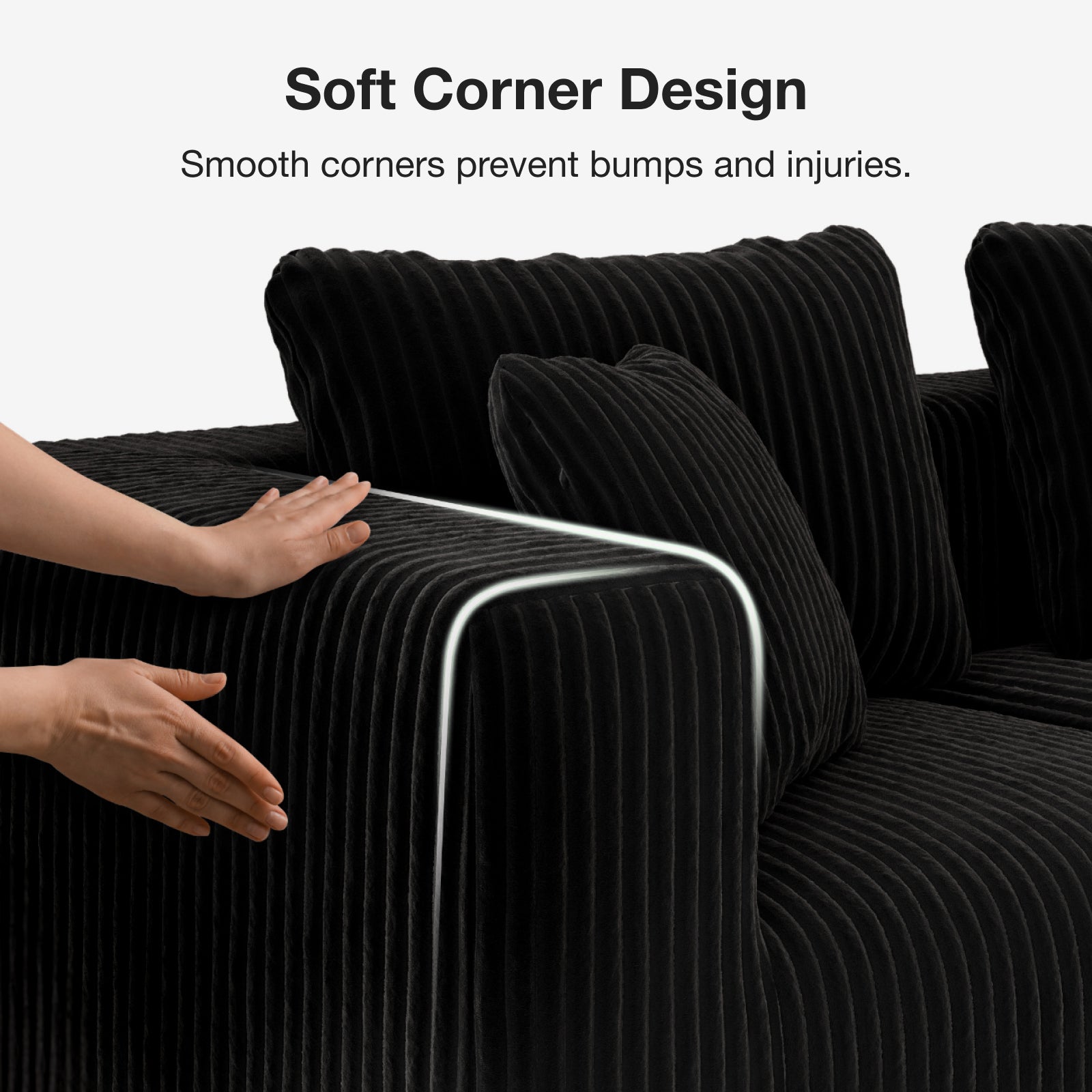 Modern Corduroy Modular Sectional Sofa - Image 7