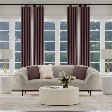 Ellorie Channel Back Curved Sofa Beige