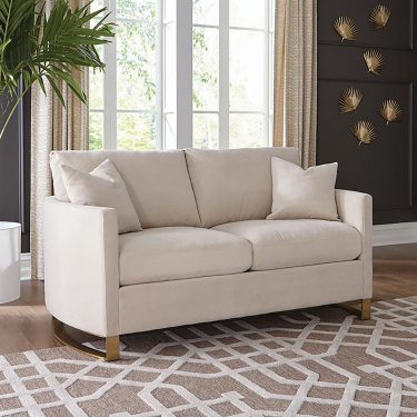 Corliss Curved Track Arm Loveseat