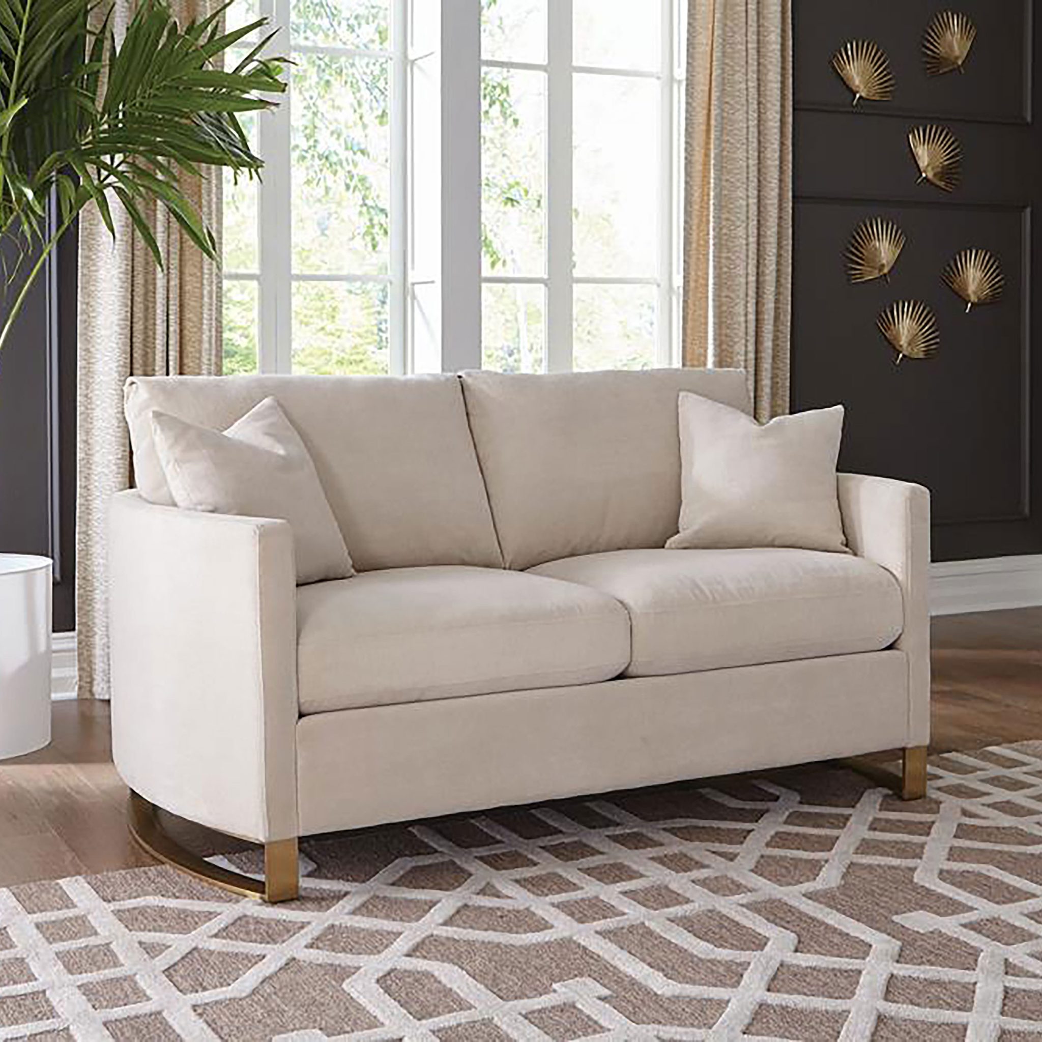 Corliss Curved Track Arm Loveseat