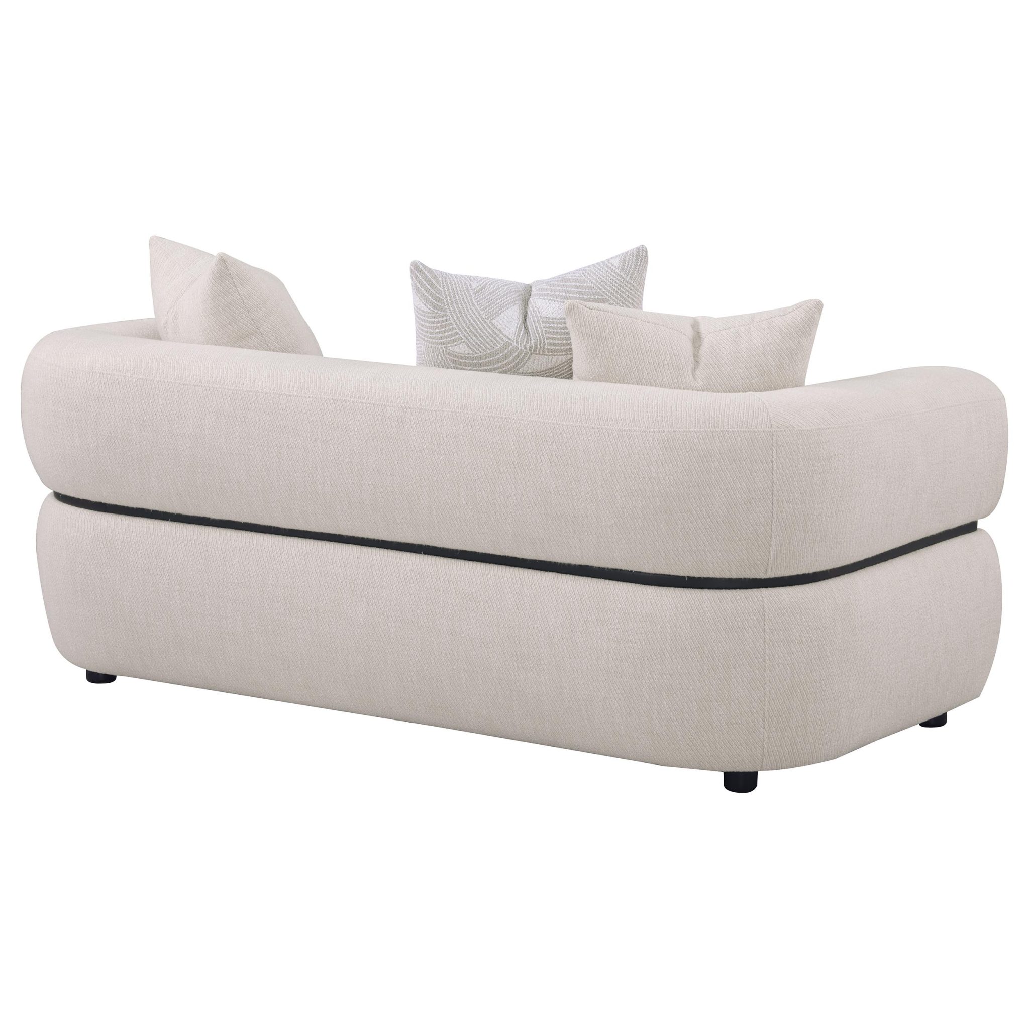 Jeanette Round Arm Loveseat Beige - Image 7