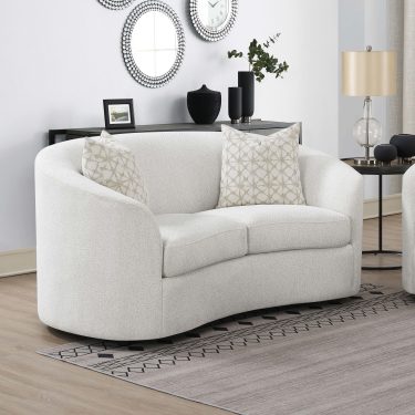 Rainn Bouclé Loveseat Latte