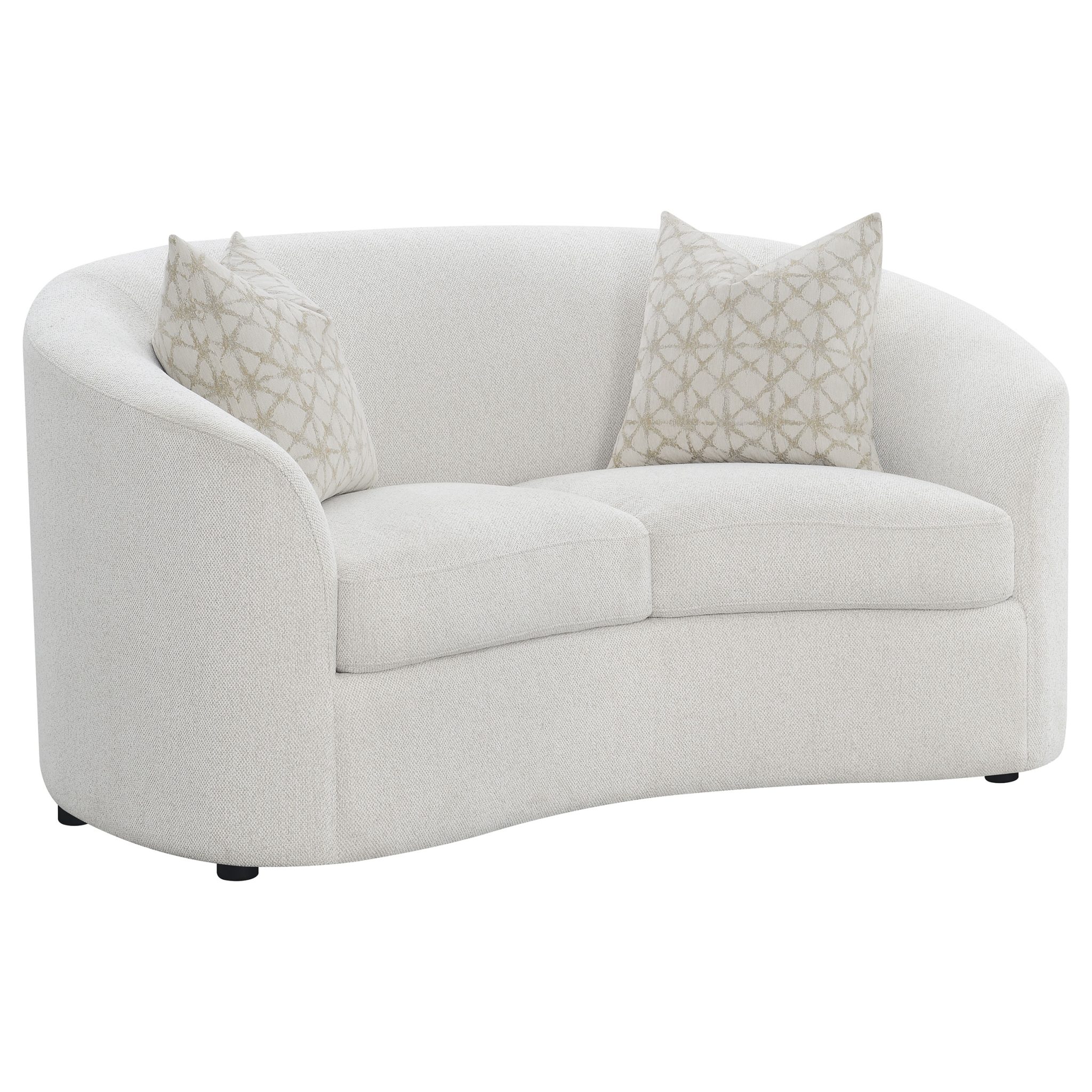 Rainn Bouclé Loveseat Latte - Image 2