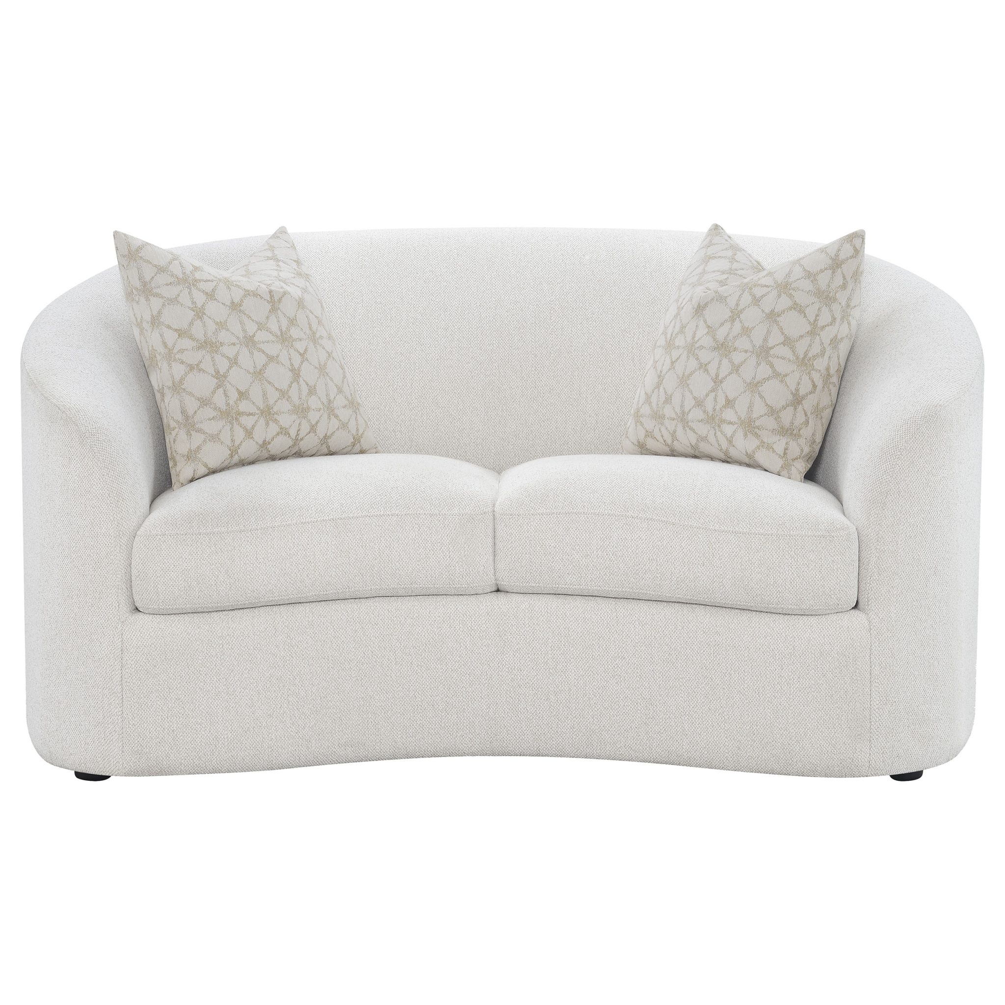 Rainn Bouclé Loveseat Latte - Image 3