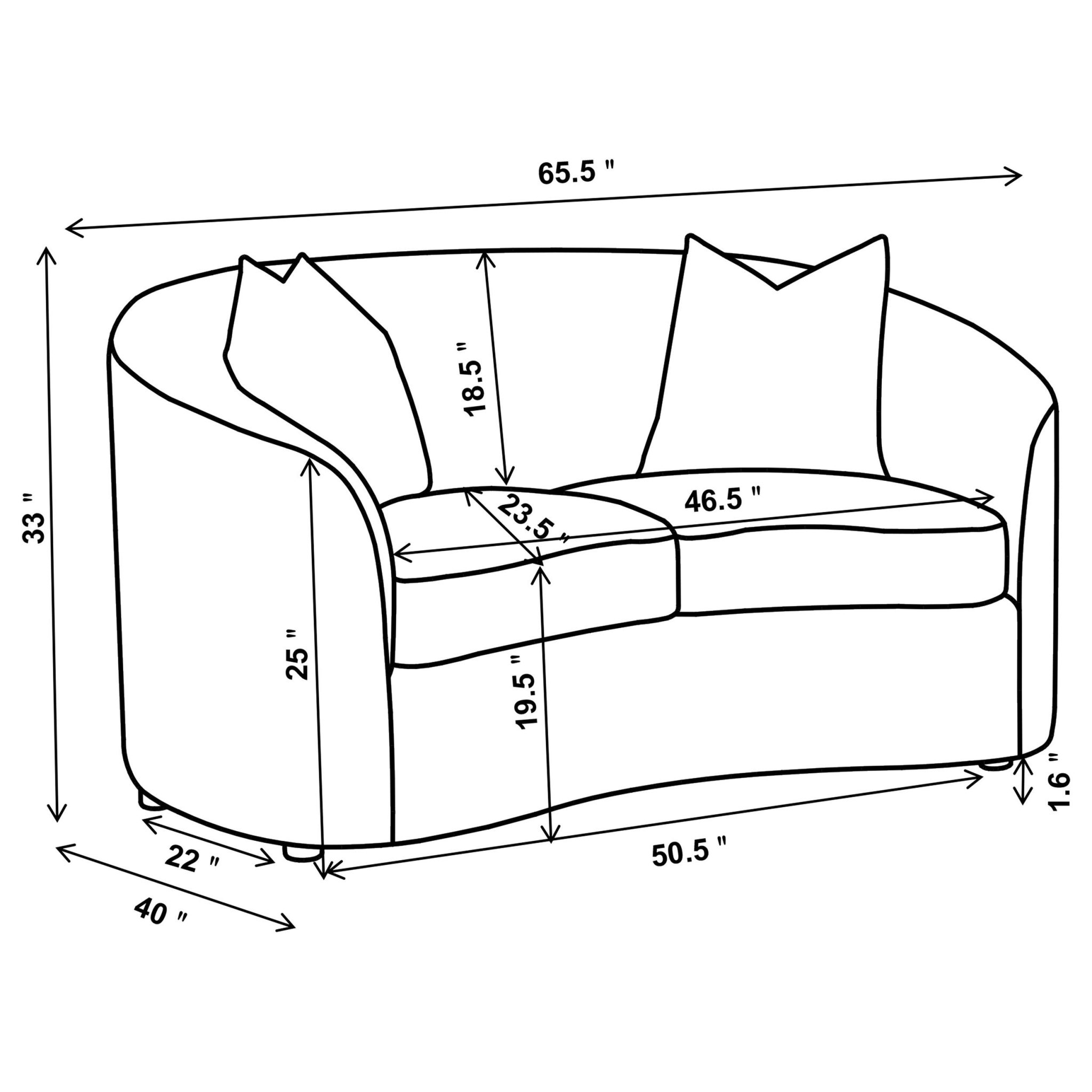 Rainn Bouclé Loveseat Latte - Image 12