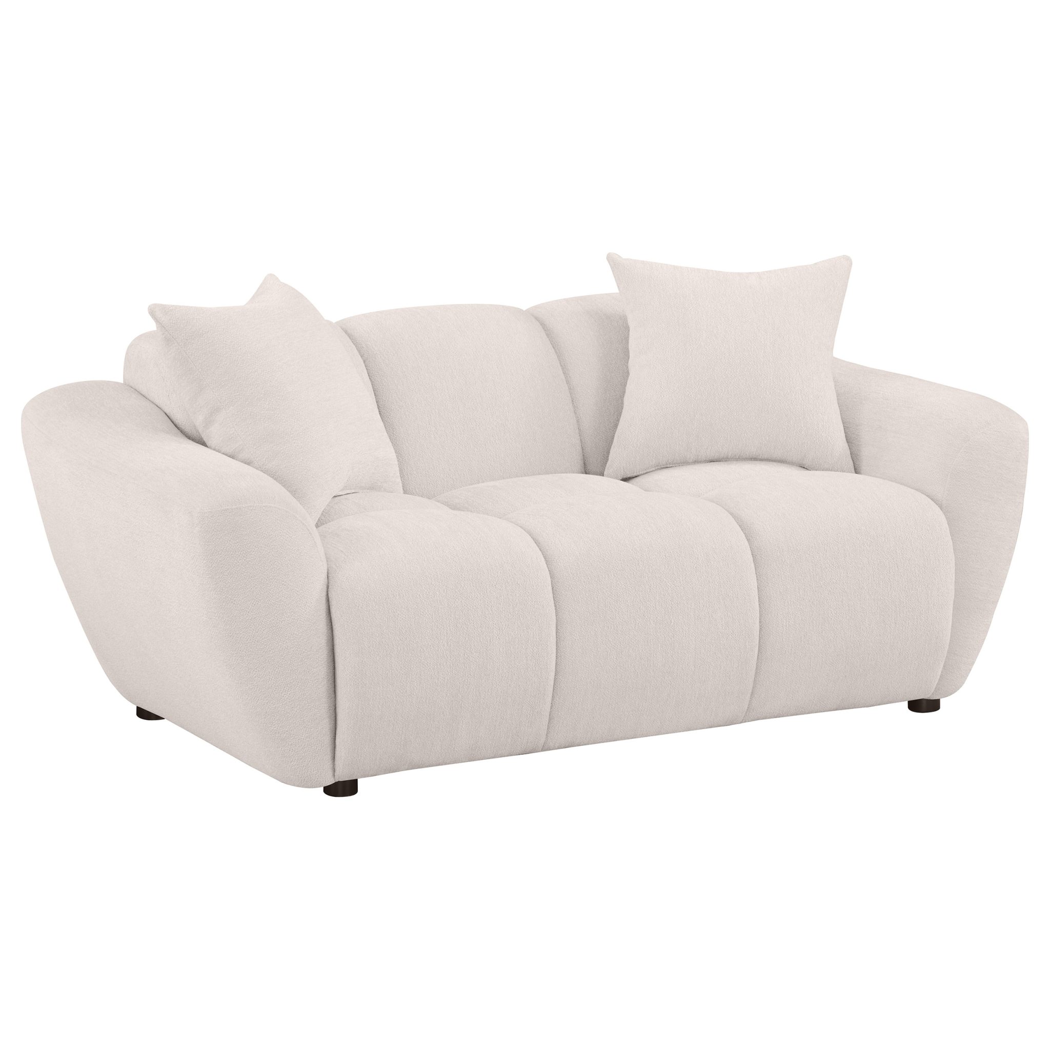 Destino Splayed Arm Loveseat Greige - Image 2