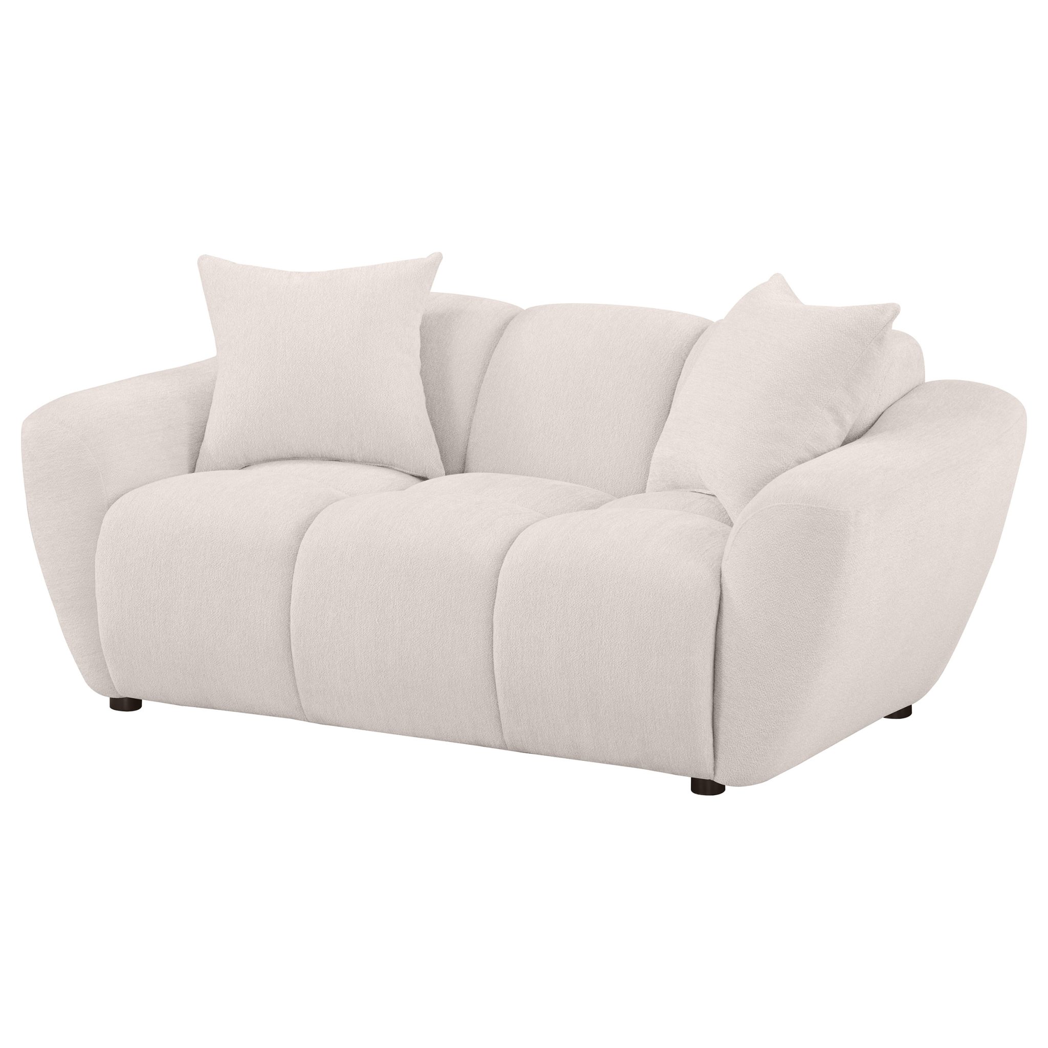Destino Splayed Arm Loveseat Greige - Image 4