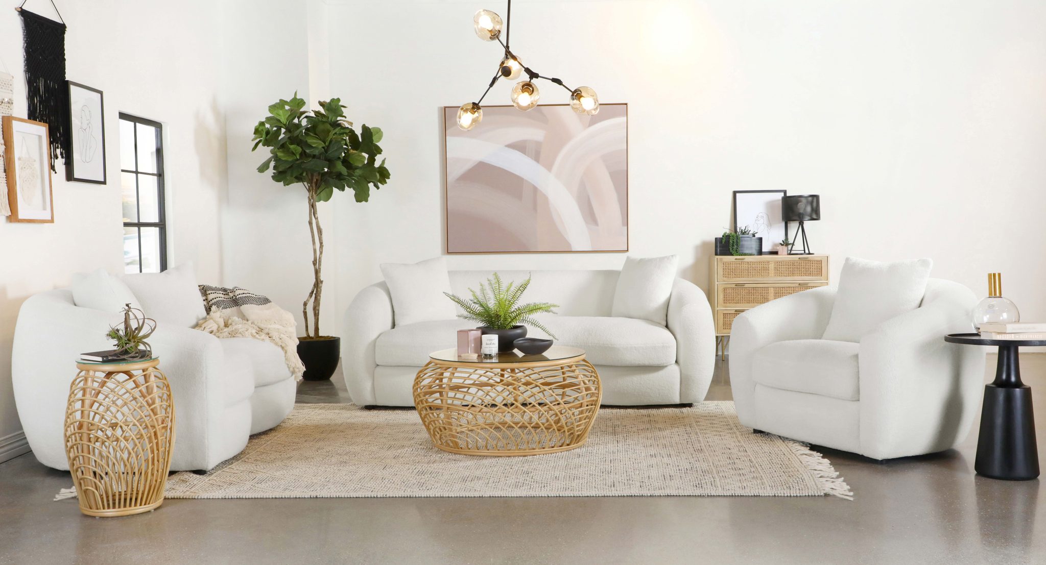 Isabella Sherpa Sofa - Image 11