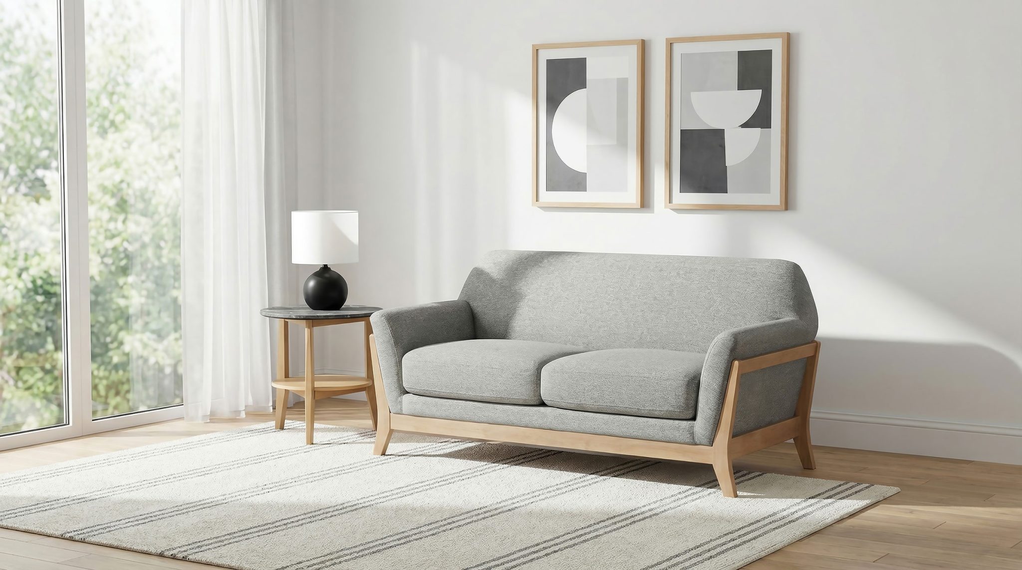 Vaughn Loveseat Grey - Image 2