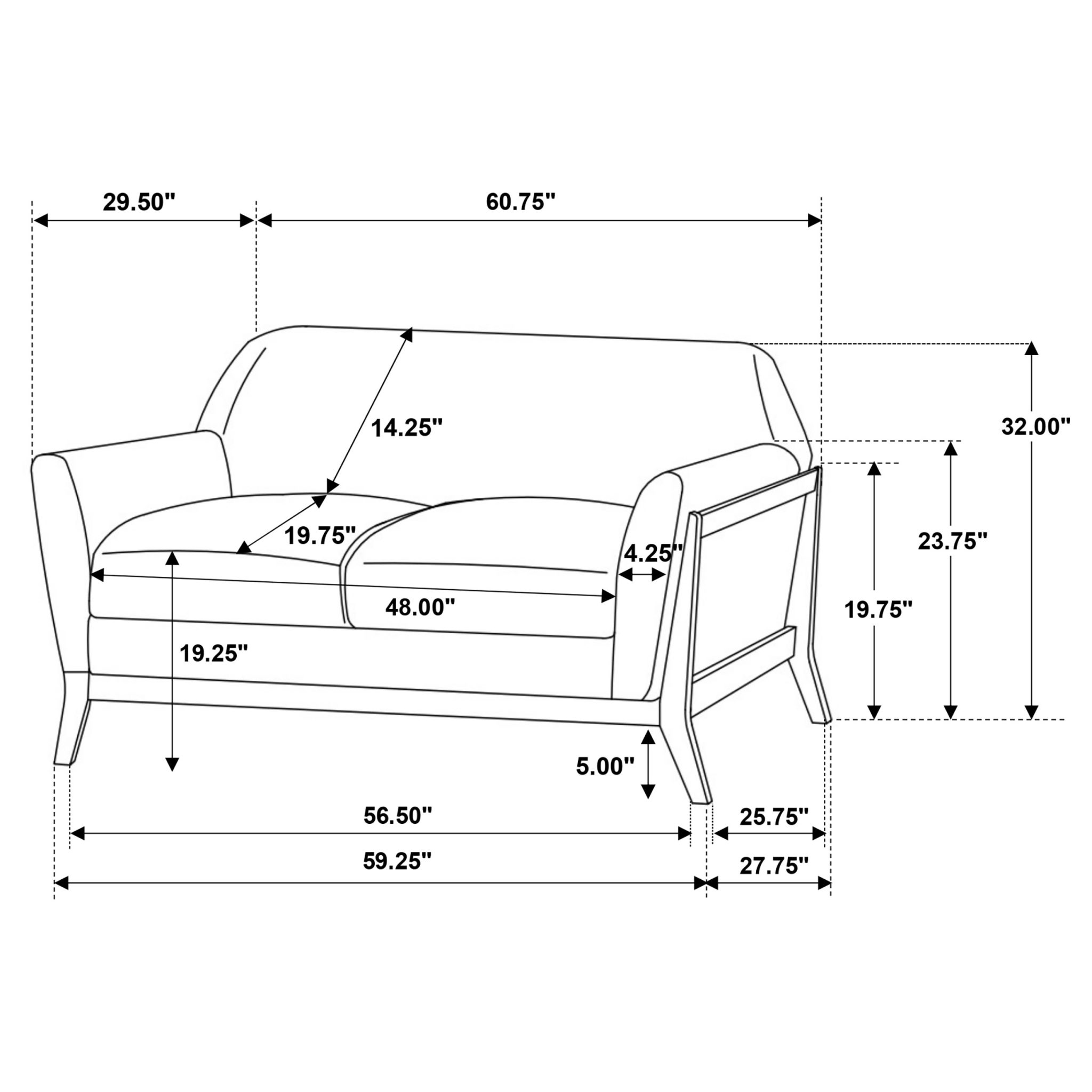 Vaughn Loveseat Grey - Image 10