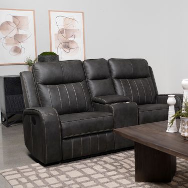 Raelynn Reclining Loveseat Grey
