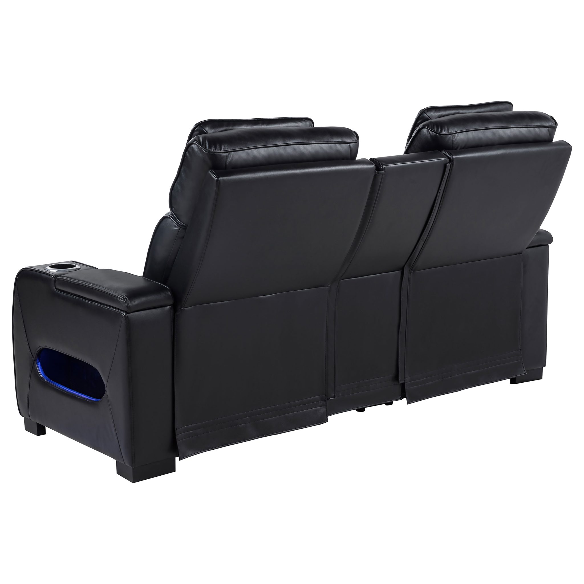 Zuma Dual Power Reclining Loveseat Black - Image 6