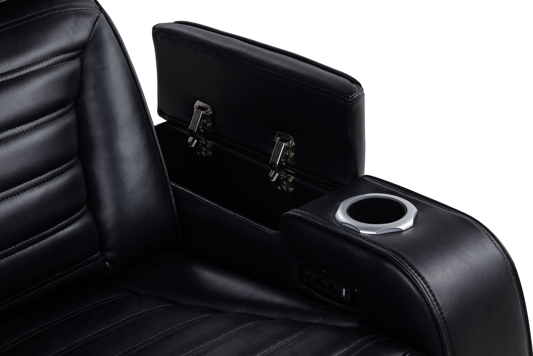 Zuma Dual Power Reclining Loveseat Black - Image 12