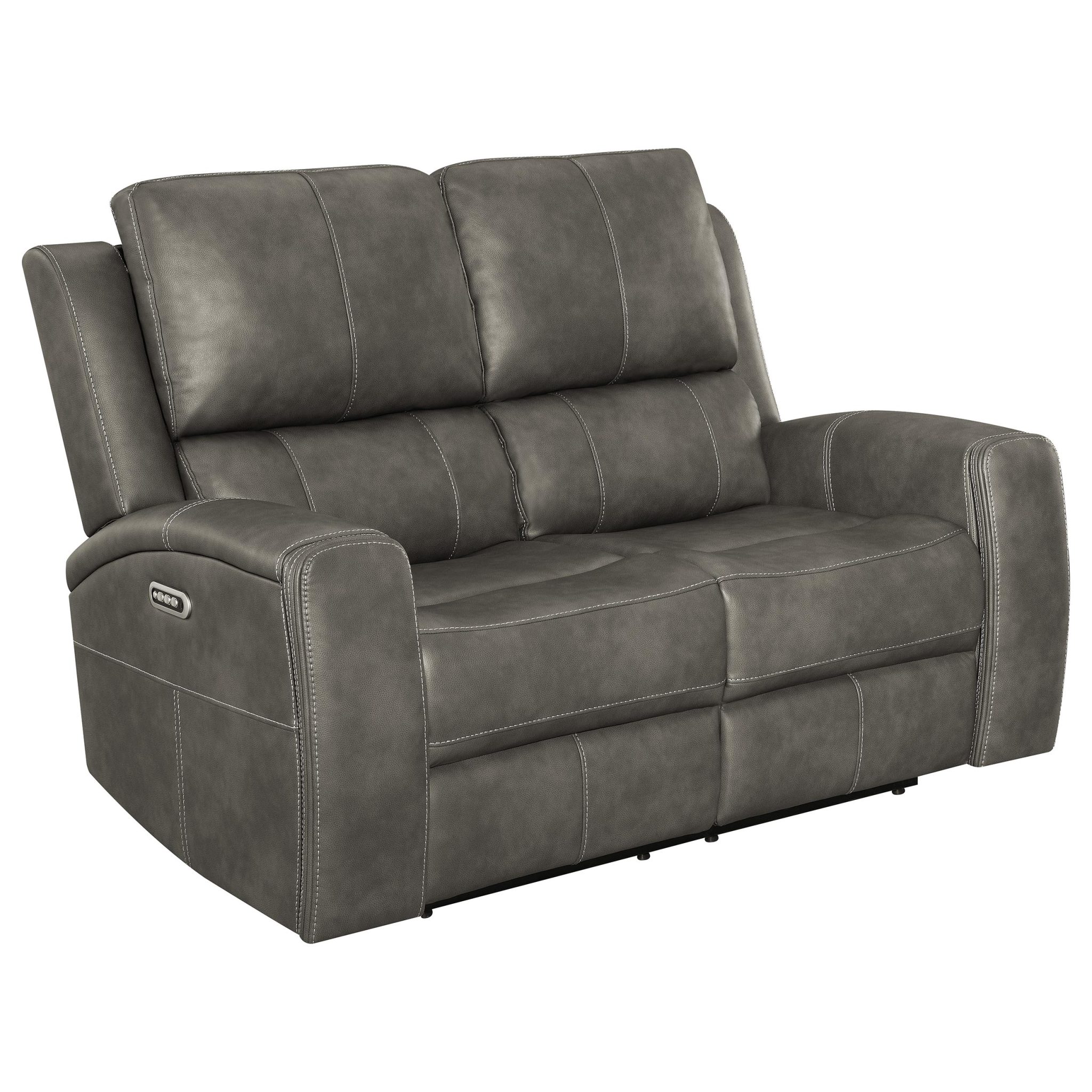 Brickston Triple Power Reclining Loveseat Charcoal - Image 3