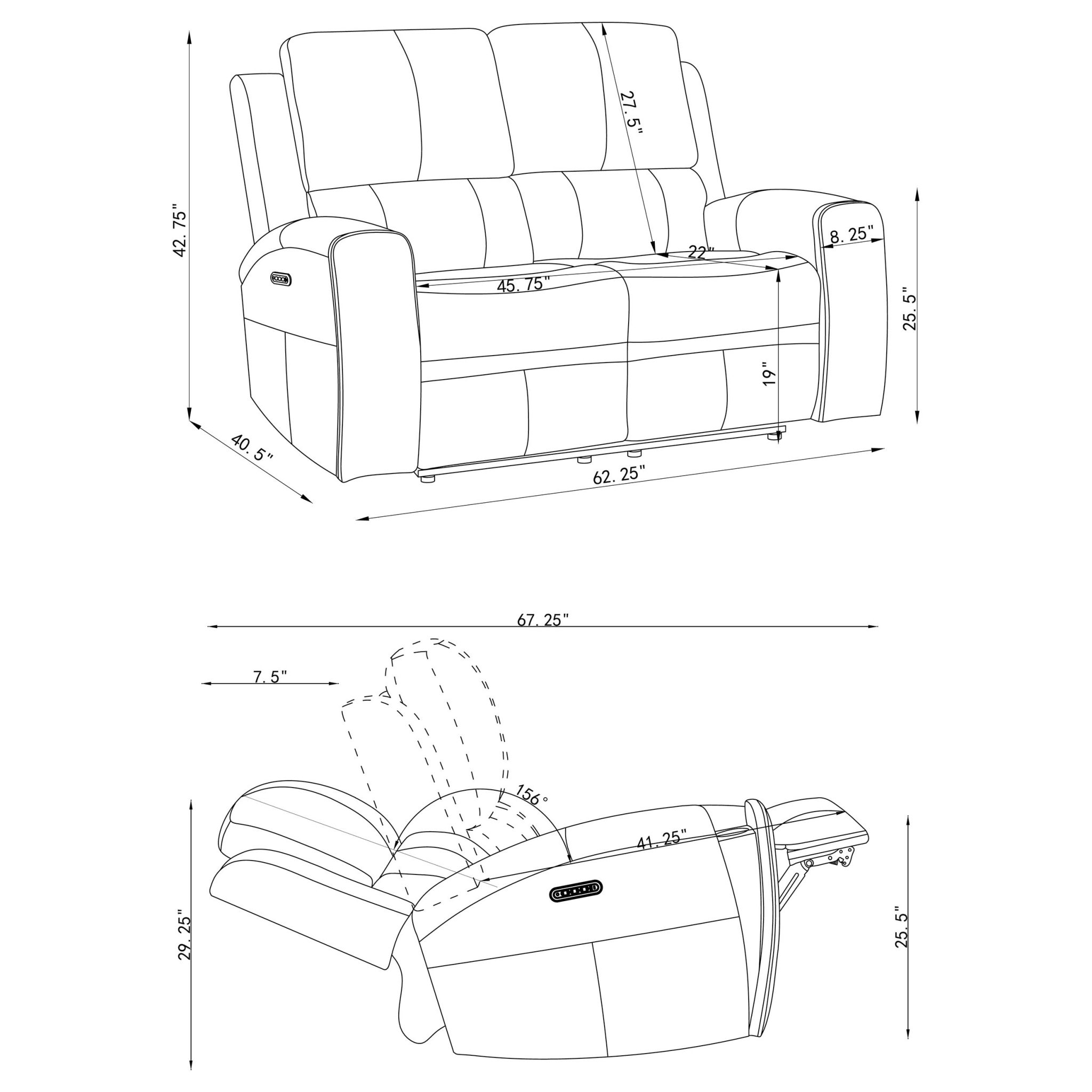 Brickston Triple Power Reclining Loveseat Charcoal - Image 14