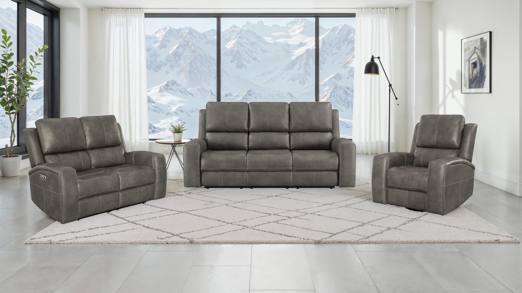 Brickston Triple Power Reclining Loveseat Charcoal - Image 15