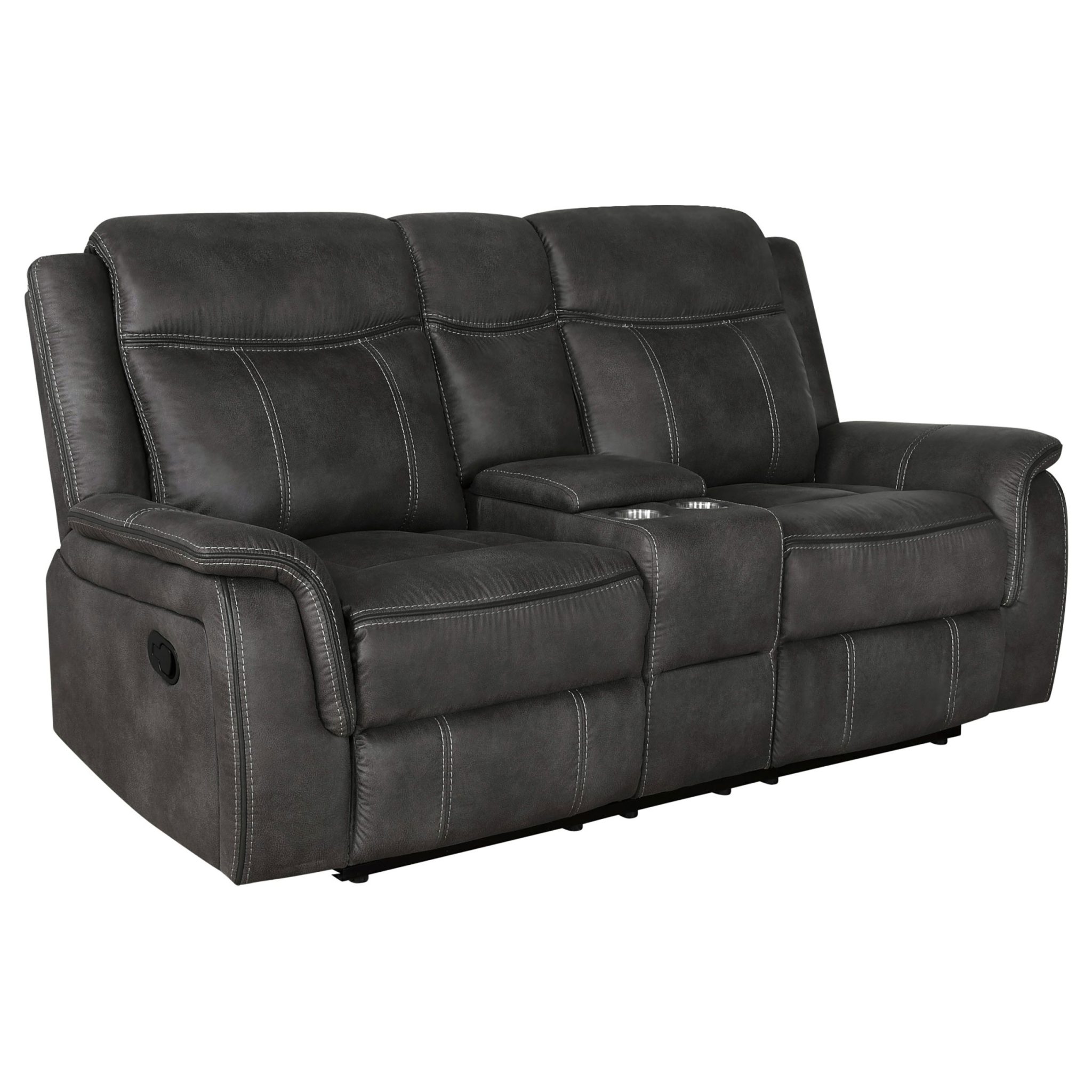 Lawrence Reclining Loveseat Charcoal - Image 2