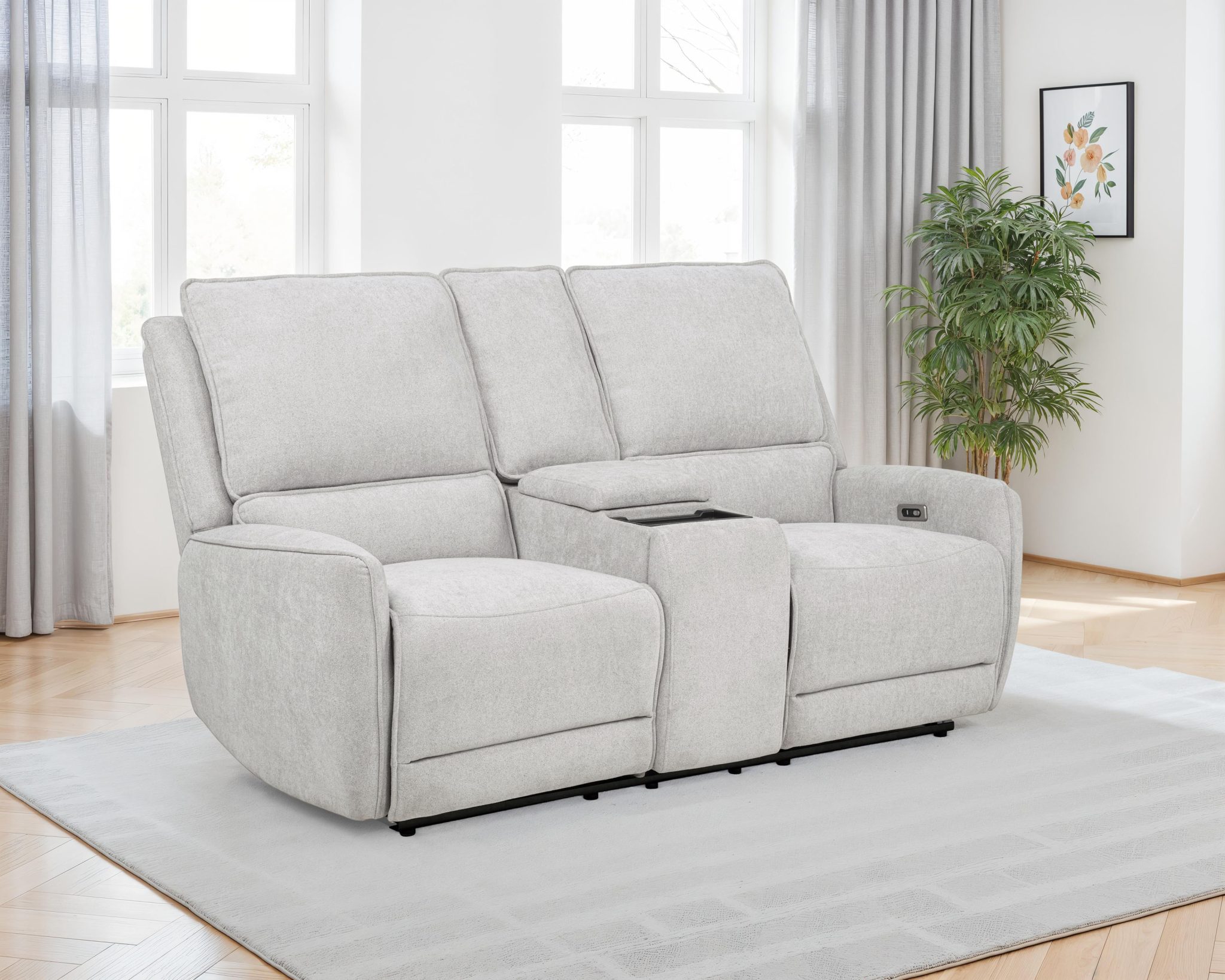 Sylmar Power Reclining Loveseat Dove Grey