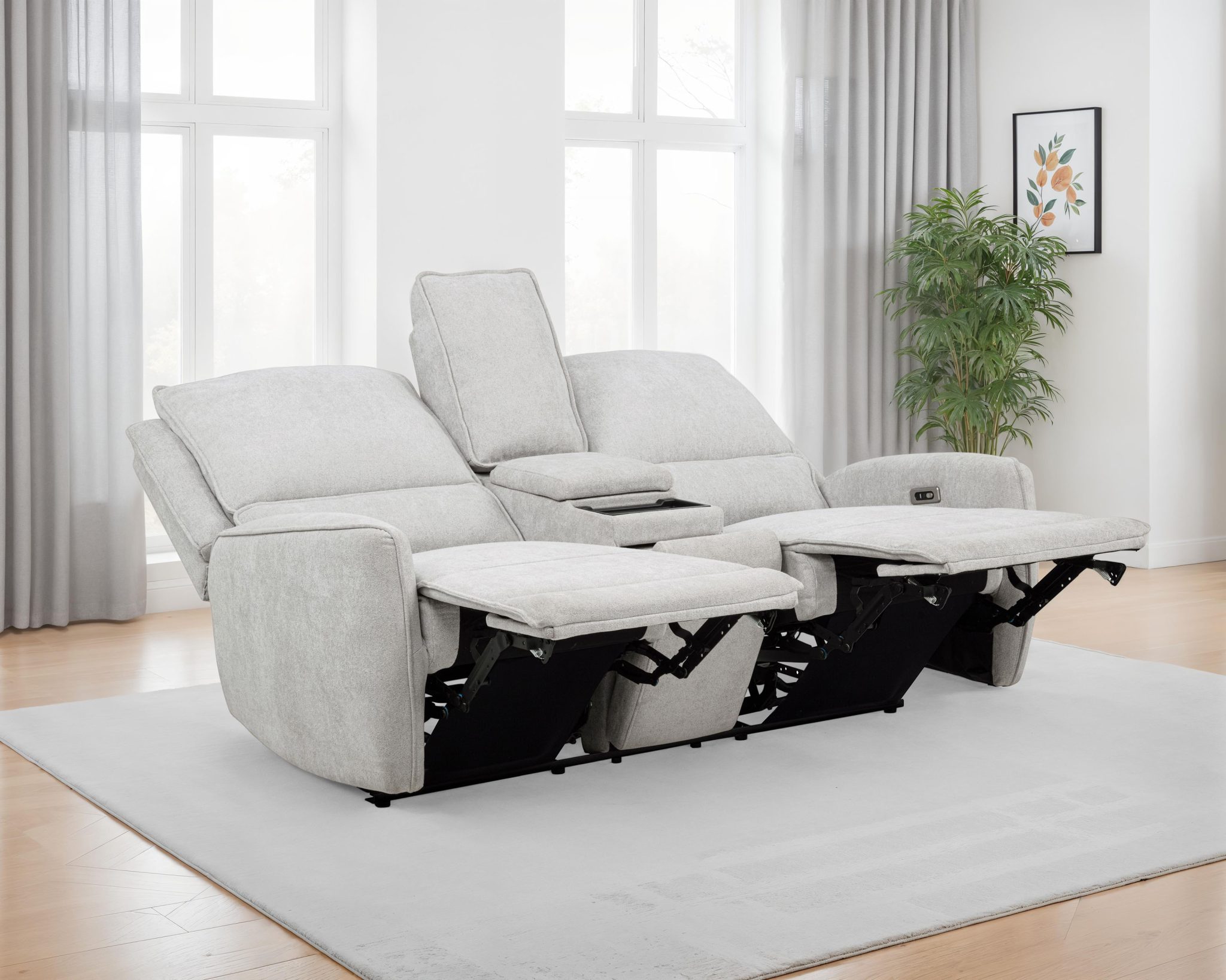 Sylmar Power Reclining Loveseat Dove Grey - Image 3