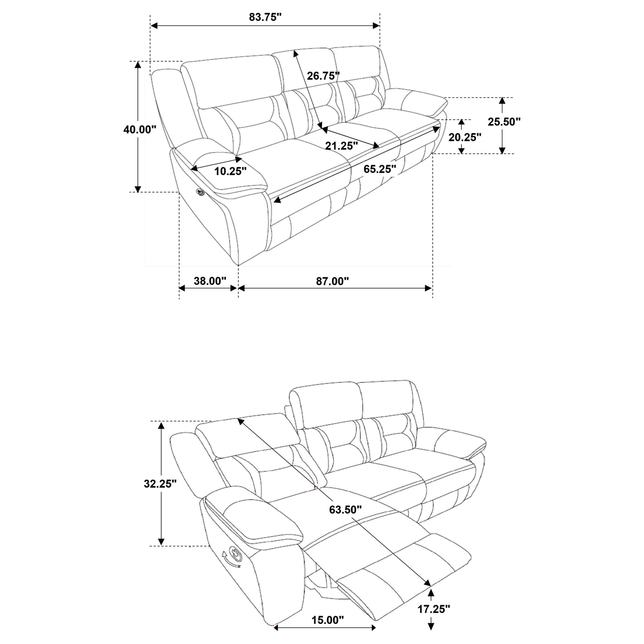 Greer Reclining Sofa Taupe - Image 7
