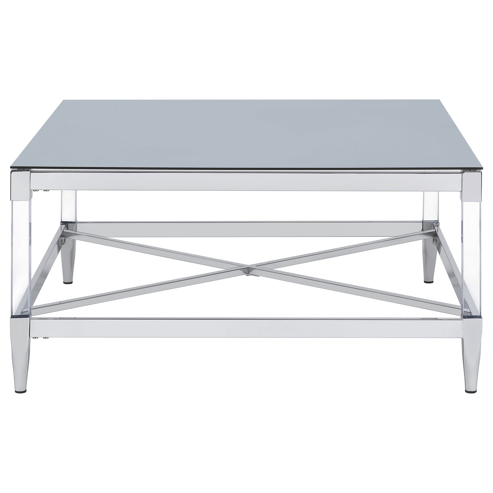 Lindley Square Mirrored Glass Coffee and End Table Chrome - Image 7