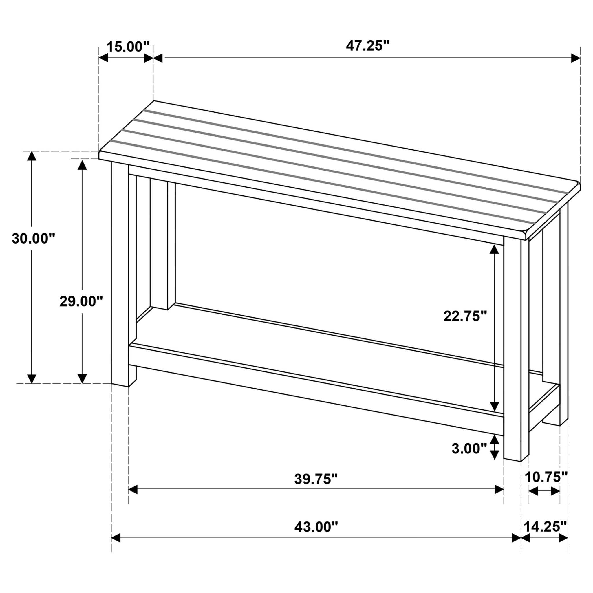 Payne Wood Entryway Sofa Console Table - Image 7
