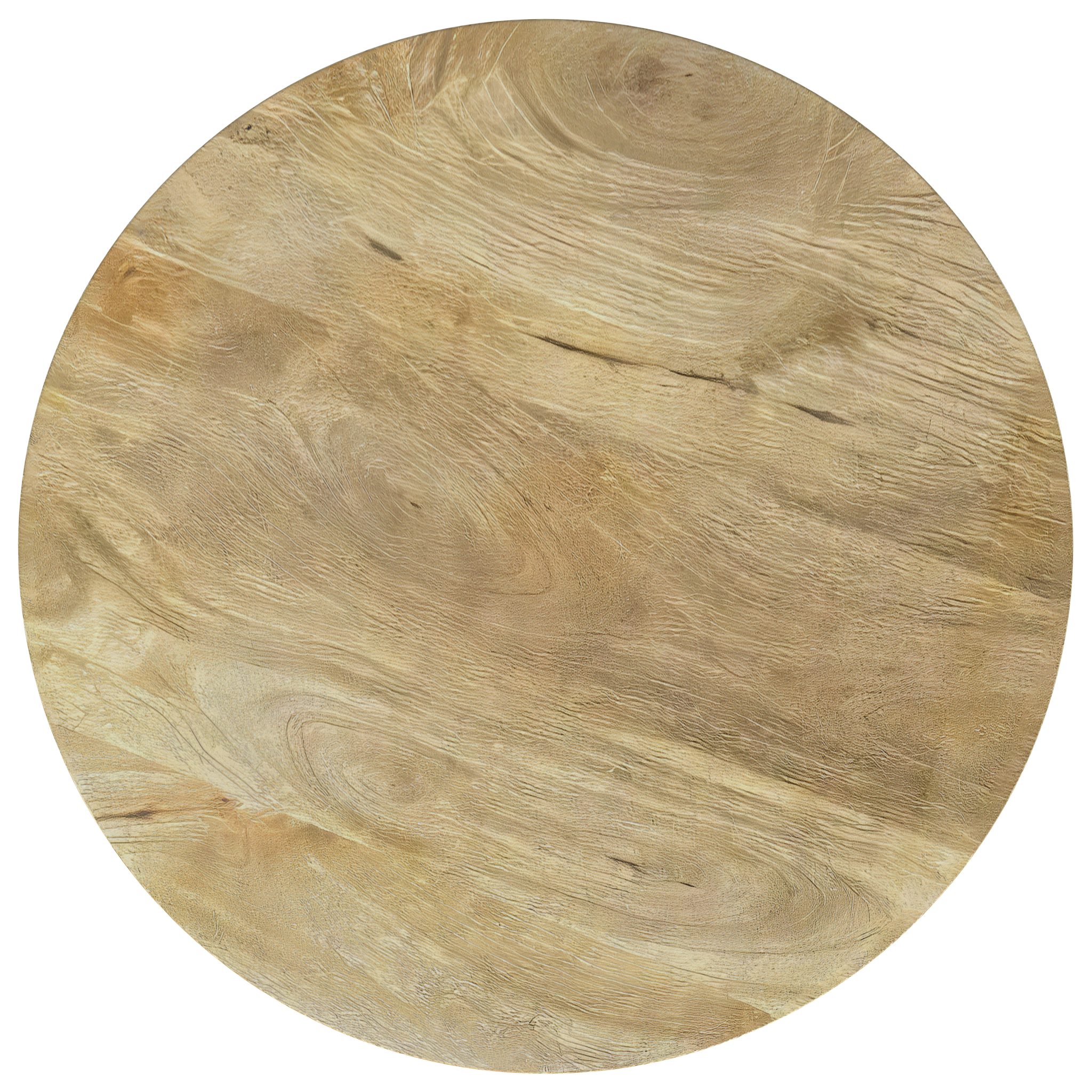 Touhy Round Solid Wood End Side Table Natural Mango - Image 4