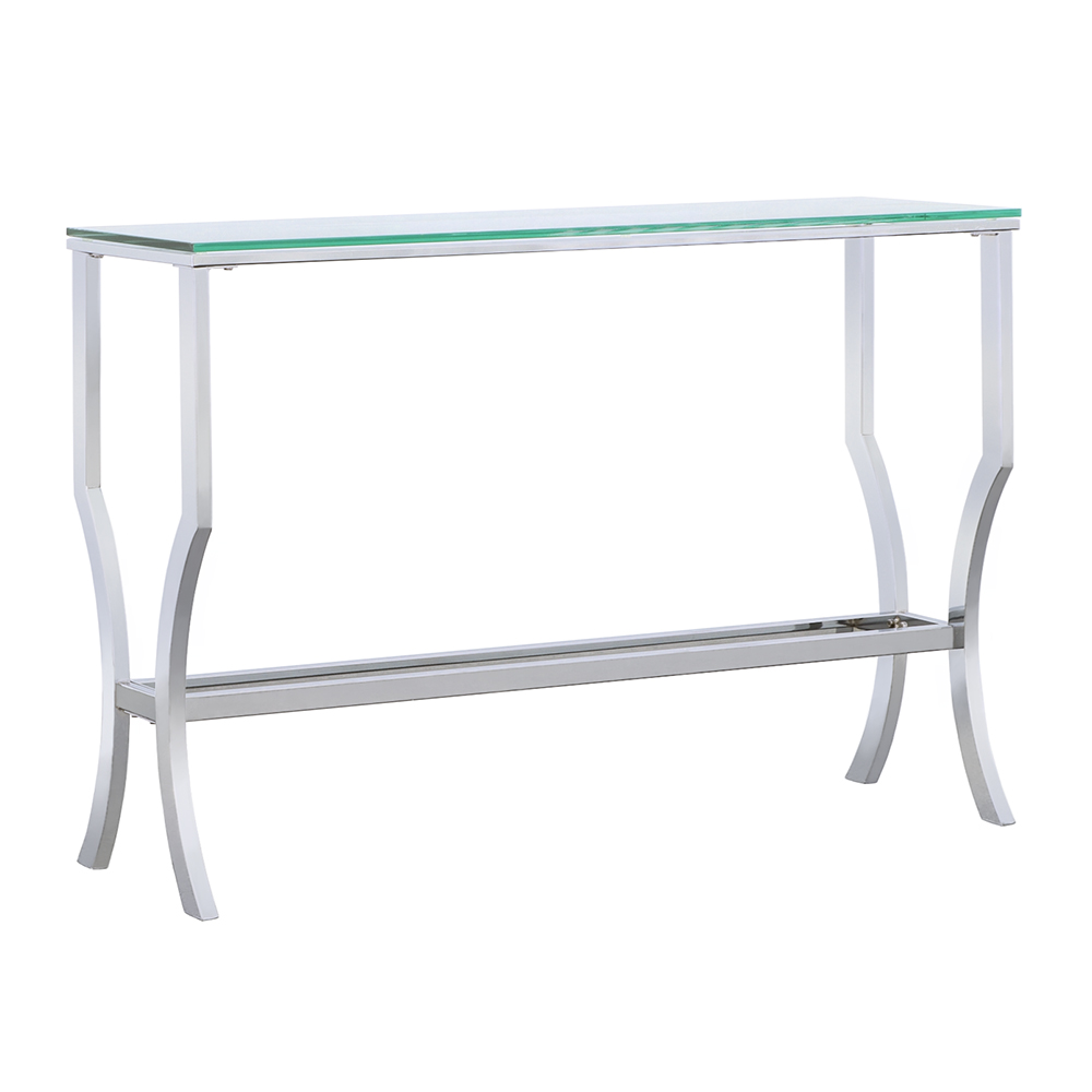 Saide Rectangular Glass Top Entryway Console Table Chrome - Image 2