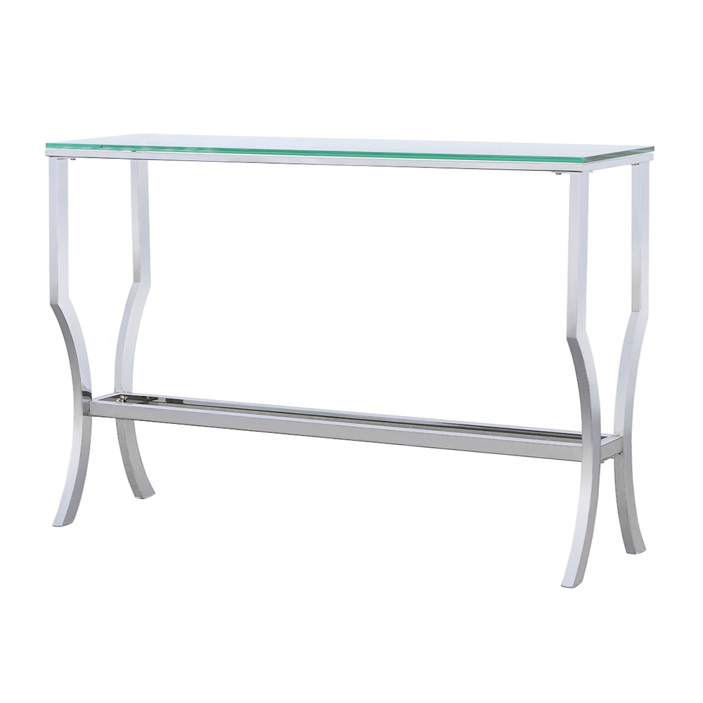Saide Rectangular Glass Top Entryway Console Table Chrome - Image 4