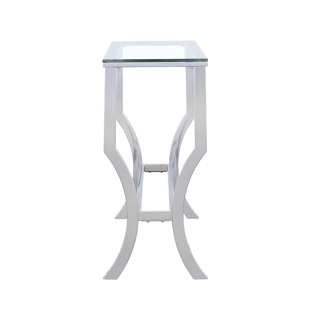 Saide Rectangular Glass Top Entryway Console Table Chrome - Image 5