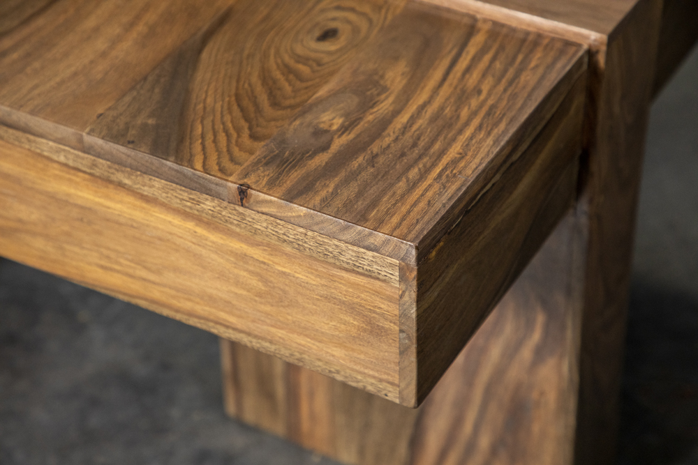 Samira Square Solid Wood Coffee Table Natural Sheesham - Image 9