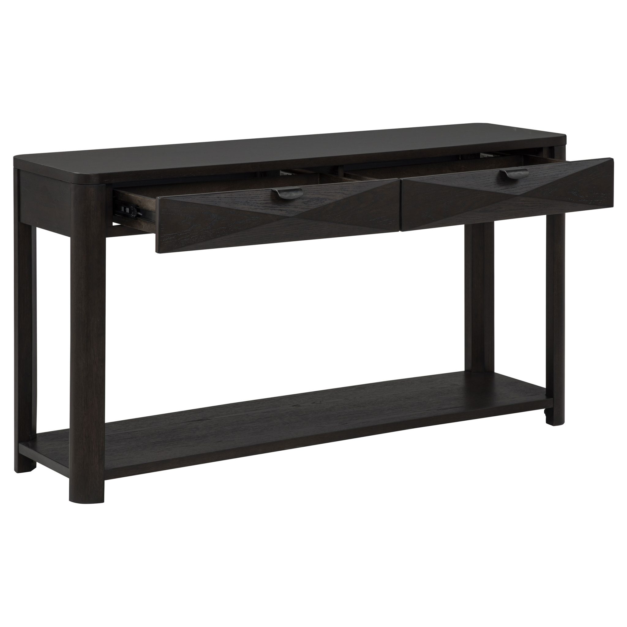 Marcelo Sofa Console Table with 2 Drawers and Shelf Coffee - Image 3