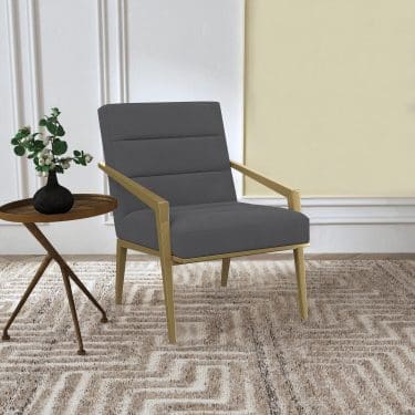 Kirra Metal Arm Accent Chair Dark Grey