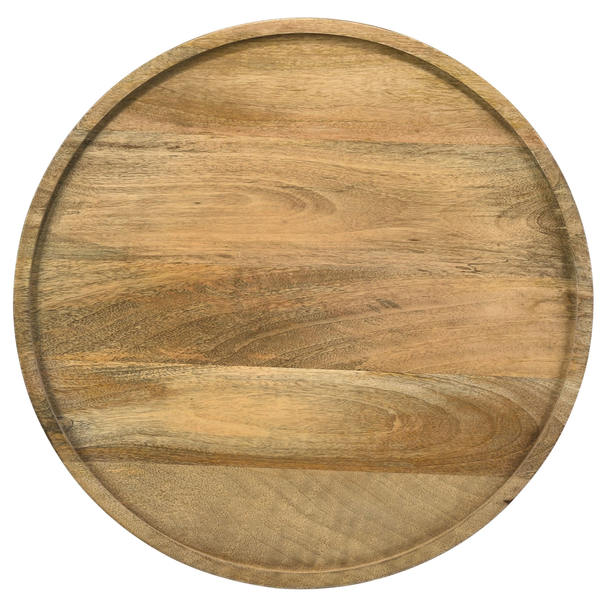 Ixia Round Solid Mango Wood Accent Side Table Natural - Image 3