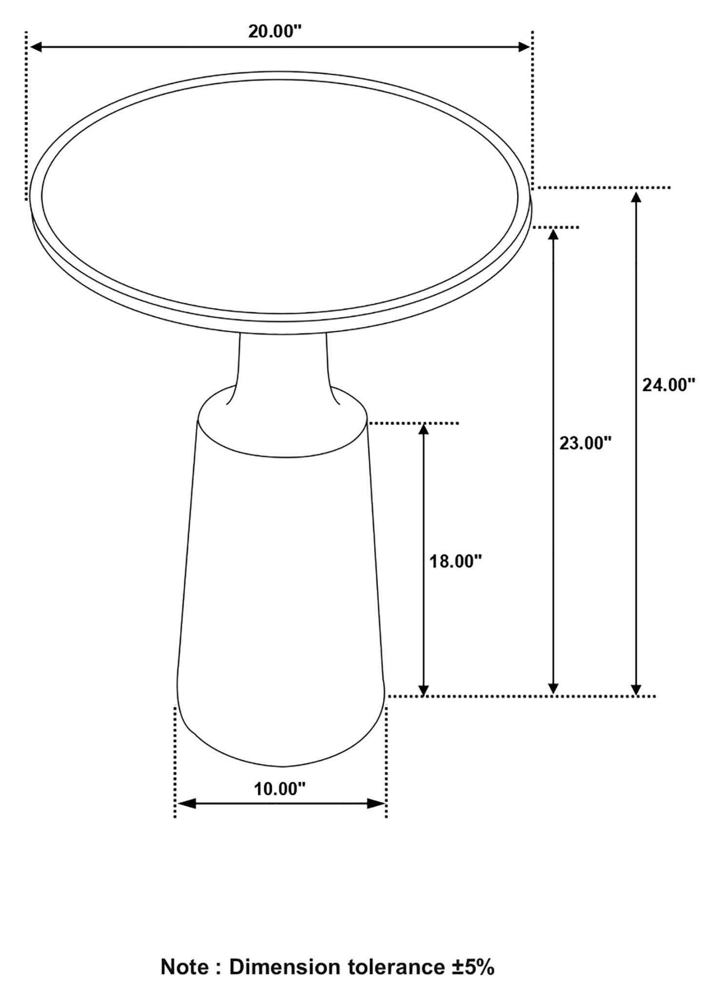 Ixia Round Solid Mango Wood Accent Side Table Natural - Image 5